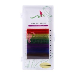 Gene false fir cu fir Yan Lash C/0.10 de 12mm Color Mixt, cutie usor deteriorata